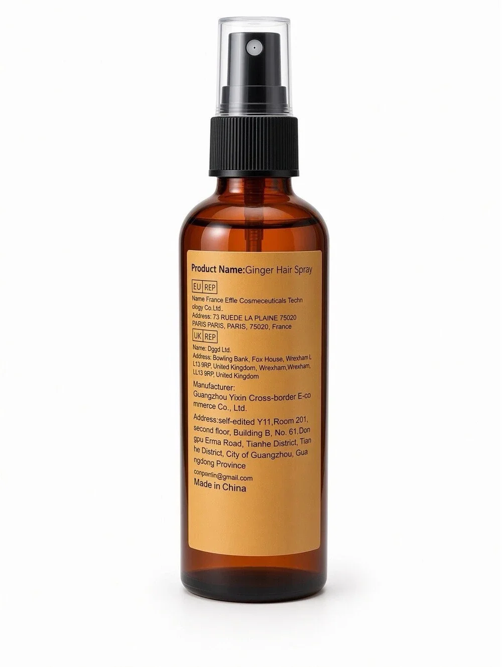 SUMVX Ginger Hair Care Spray 3-in-1 Leave-In Rosemary Batana Oil 100ml
